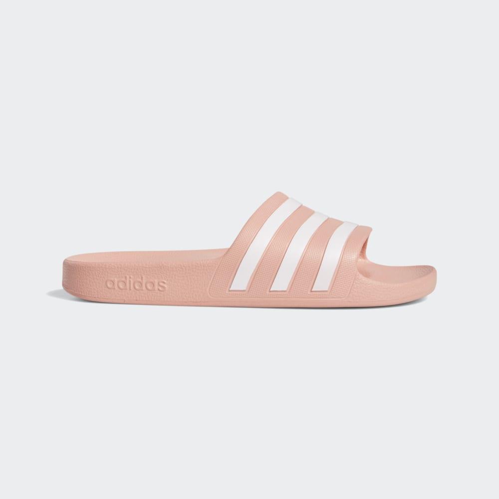 Adidas Women's Adilette Aqua Slides Pink/White Ireland G28714